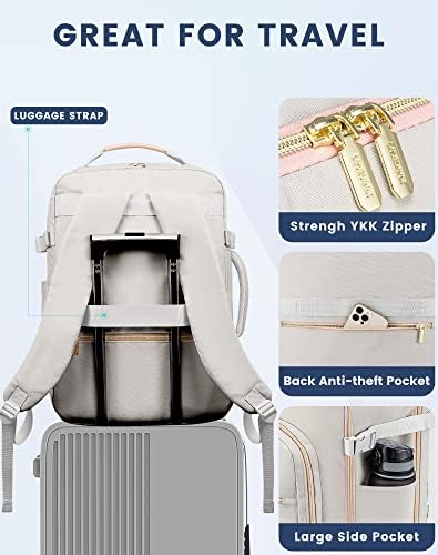 LOVEVOOK Carry on Backpack, 40L Travel Backpack as Personal Item - Travel With Glen