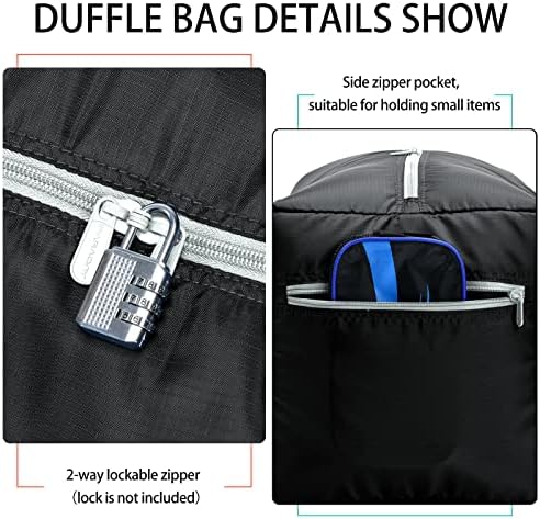 Foldable Duffel Bag 30" / 75L Lightweight with Water Rresistant - Travel With Glen