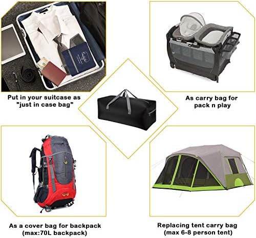 Foldable Duffel Bag 30" / 75L Lightweight with Water Rresistant - Travel With Glen