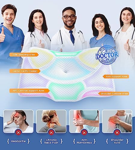 Osteo Cervical Pillow for Neck Pain Relief, Hollow Design Odorless - Travel With Glen