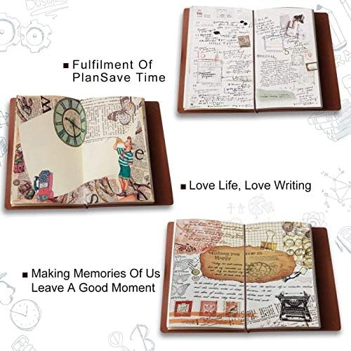 ai-natebok Travel Journal Notebook Vintage Retro Handmade Leather Lined Journal - Travel With Glen