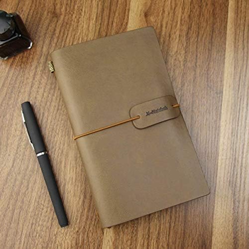 ai-natebok Travel Journal Notebook Vintage Retro Handmade Leather Lined Journal - Travel With Glen