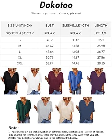 Dokotoo Womens Chiffon Blouses Casual Solid Bell Sleeve Shirt Loose - Travel With Glen