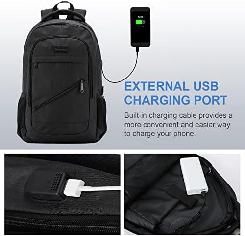 Mecrowd Laptop Backpack for Men, Anti Theft Backpack with USB - Travel With Glen