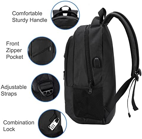 Mecrowd Laptop Backpack for Men, Anti Theft Backpack with USB - Travel With Glen