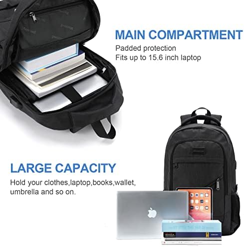 Mecrowd Laptop Backpack for Men, Anti Theft Backpack with USB - Travel With Glen