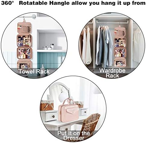 Toiletry Bag, Hanging Travel Makeup Bag for Women, Large Waterproof - Travel With Glen