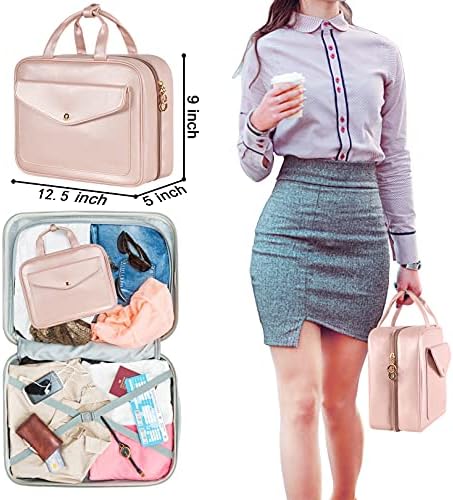 Toiletry Bag, Hanging Travel Makeup Bag for Women, Large Waterproof - Travel With Glen