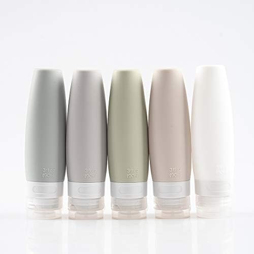 TSA Certified Portable Silicone Travel Bottle Set, Leak Proof Squeezable - Travel With Glen