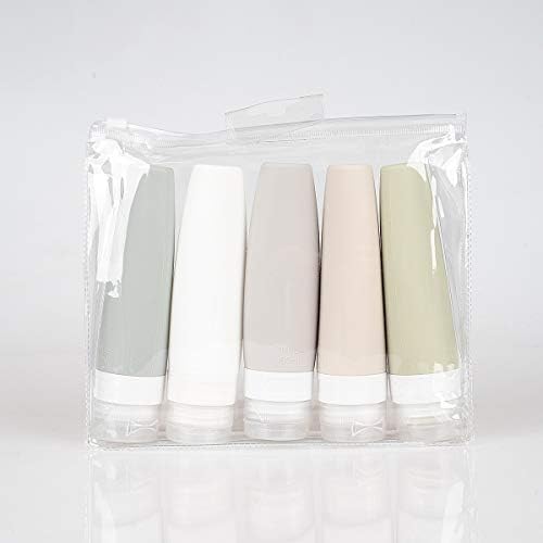 TSA Certified Portable Silicone Travel Bottle Set, Leak Proof Squeezable - Travel With Glen