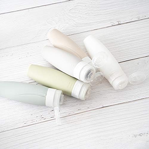 TSA Certified Portable Silicone Travel Bottle Set, Leak Proof Squeezable - Travel With Glen