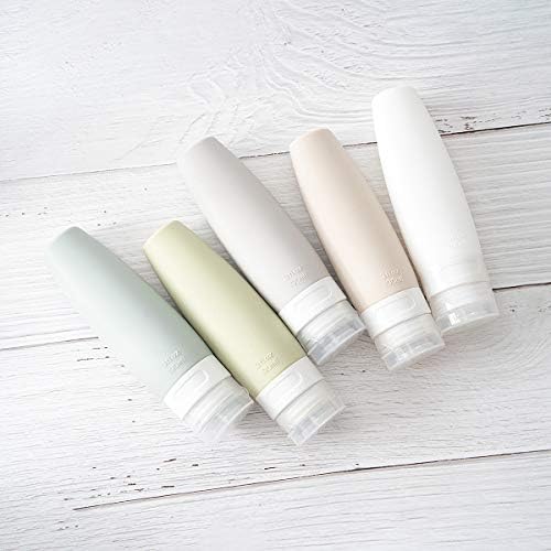 TSA Certified Portable Silicone Travel Bottle Set, Leak Proof Squeezable - Travel With Glen