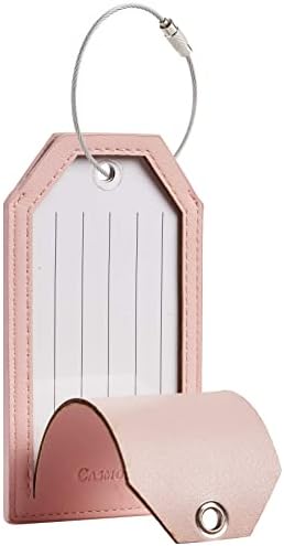 Casmonal Luggage Tags with Full Back Privacy Cover w/Steel Loops - Travel With Glen