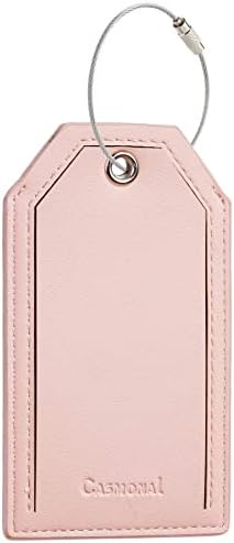 Casmonal Luggage Tags with Full Back Privacy Cover w/Steel Loops - Travel With Glen