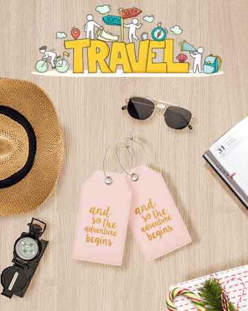 Casmonal Luggage Tags with Full Back Privacy Cover w/Steel Loops - Travel With Glen