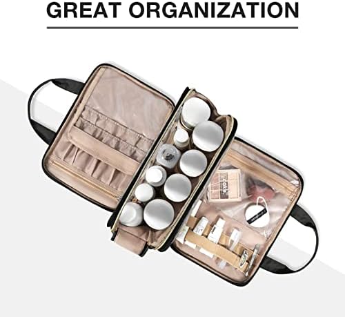 BAGSMART Large Toiletry Bag, Travel Makeup Organizer Water-resistant Makeup Cosmetic - Travel With Glen