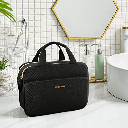 BAGSMART Large Toiletry Bag, Travel Makeup Organizer Water-resistant Makeup Cosmetic - Travel With Glen