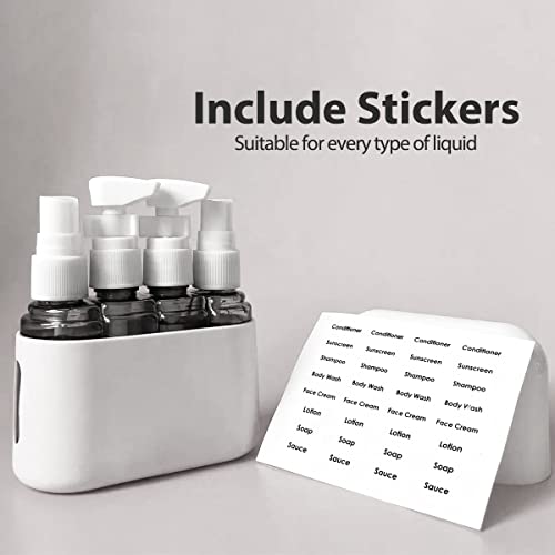 Travel Containers with Labels, TSA Approved, Reusable Cadence Travel Containers, - Travel With Glen
