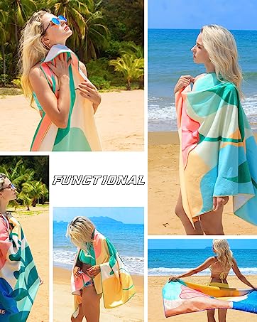 Exclusivo Mezcla Large Quick Dry Beach Towel, Super Absorbent Sand - Travel With Glen