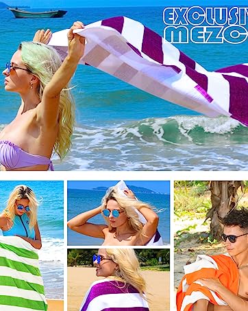 Exclusivo Mezcla Large Quick Dry Beach Towel, Super Absorbent Sand - Travel With Glen