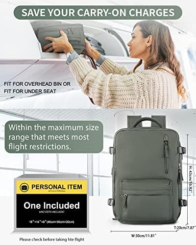 VECAVE Travel Backpack for Women,Airline Flight Approved Waterproof 14 Inch - Travel With Glen