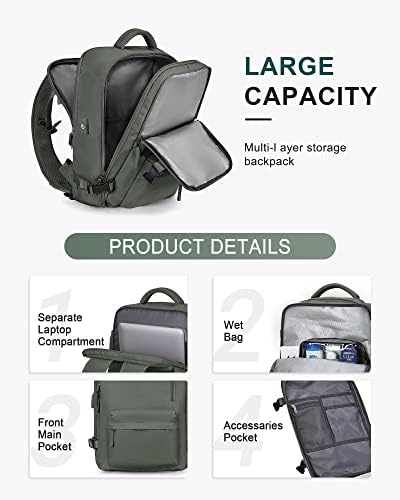 VECAVE Travel Backpack for Women,Airline Flight Approved Waterproof 14 Inch - Travel With Glen