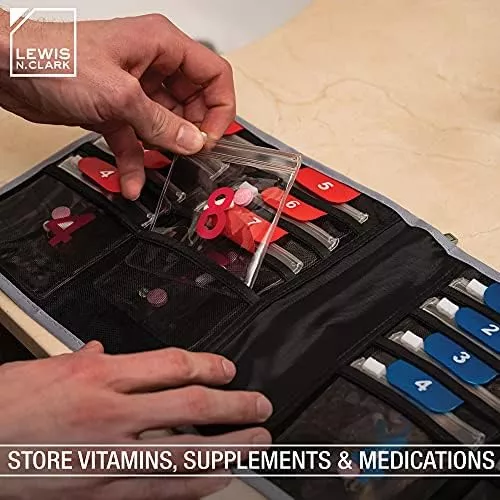 Lewis N. Clark Travel Pill Organizer | For Vitamins, Medication, - Travel With Glen