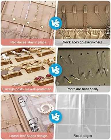 BAGSMART Jewelry Travel Organizer Case Transparent Jewelry Storage Book Ring - Travel With Glen