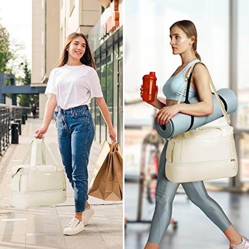 Gym Bag for Women, Sports Travel Duffel Bag with USB - Travel With Glen