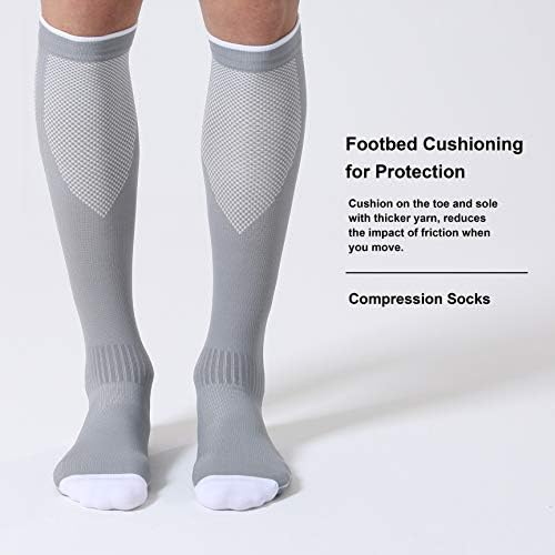 CS CELERSPORT 3 Pairs Compression Socks for Men and Women - Travel With Glen
