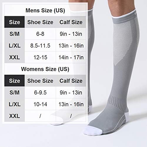 CS CELERSPORT 3 Pairs Compression Socks for Men and Women - Travel With Glen