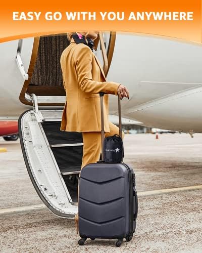 Sunany Inflatable Neck Pillow Used for Airplanes/Cars/Buses/Trains/Office Napping with Free - Travel With Glen