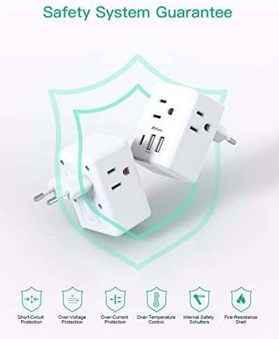 European Travel Plug Adapter - International Plug Adapter with USB - Travel With Glen