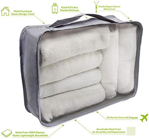 Large Packing Cubes - 4 Pack High Capacity Luggage Organizers, - Travel With Glen