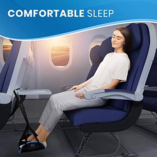 Everlasting Comfort Airplane Footrest - Ergonomic Adjustable Foot and Heel - Travel With Glen