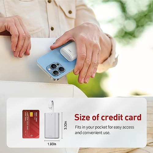 iWALK Portable Charger 9000mAh Ultra-Compact Power Bank with Built-in Cable,Small - Travel With Glen