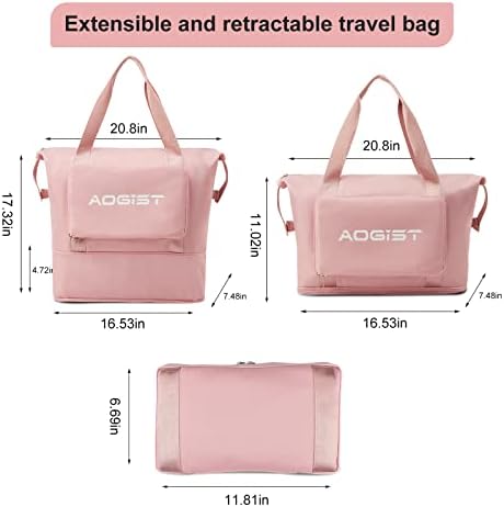 Weekender Bag for Women, Heavy Duty Travel Tote Bag Sports - Travel With Glen