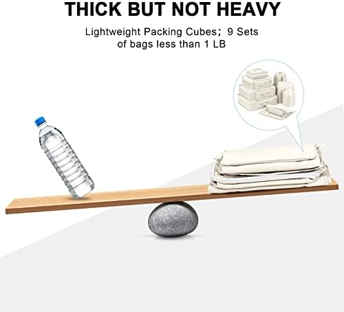 Easortm Packing Cubes 9 Pack, Travel Cubes Luggage Organizers for - Travel With Glen