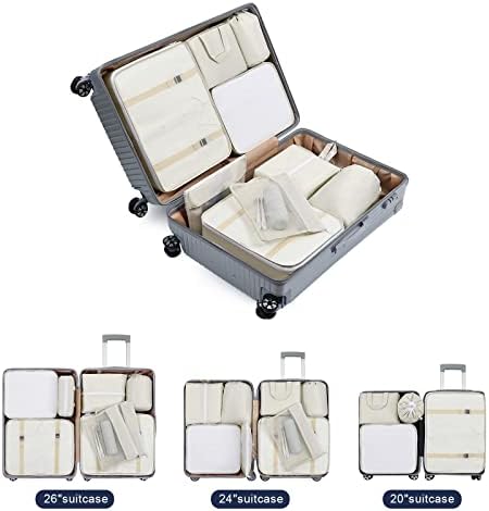 Easortm Packing Cubes 9 Pack, Travel Cubes Luggage Organizers for - Travel With Glen