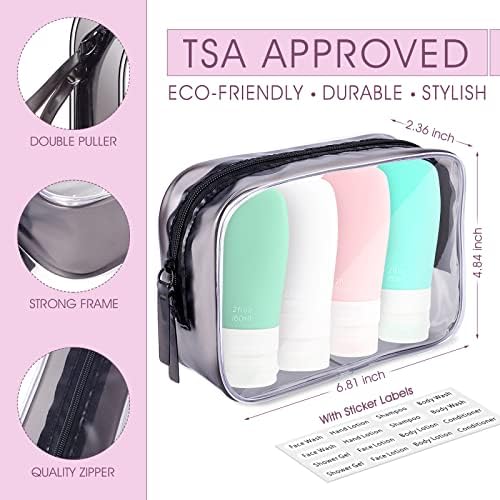 INSFIT Portable Travel Bottles, TSA Approved Travel Size Bottles Leak - Travel With Glen
