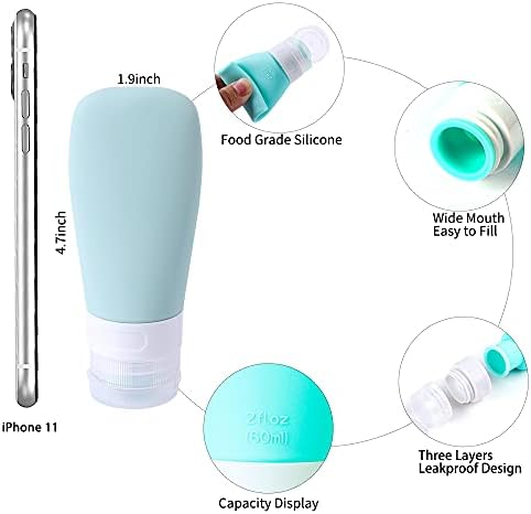 INSFIT Portable Travel Bottles, TSA Approved Travel Size Bottles Leak - Travel With Glen