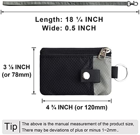 CHENSPRX Minimalist RFID Blocking Small Wallet with ID Window,WaterResistant Zip - Travel With Glen