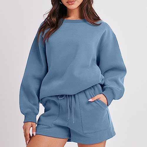 jxsoyen Two Piece Outfits for Women Casual Sweatsuit Oversized Y2K - Travel With Glen