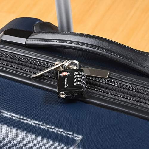 Amazon Basics TSA Accepted Cable 4-Digit Combination Lock, Black, 2-Pack - Travel With Glen