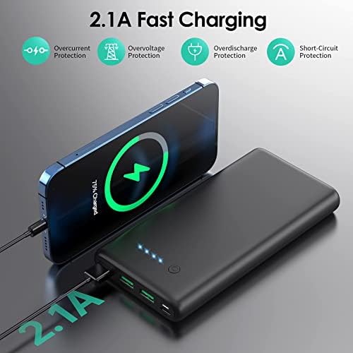 Portable Charger 36800mAh,3 USB Outputs Power Bank, Dual Input External - Travel With Glen
