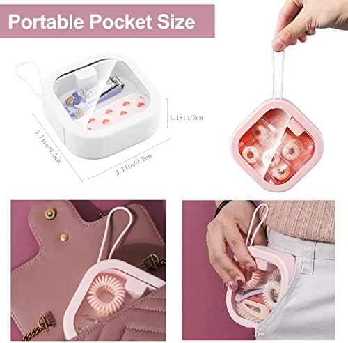 2 Pack Hair Accessories Organizer with Stickers, Travel Qtip Holder - Travel With Glen