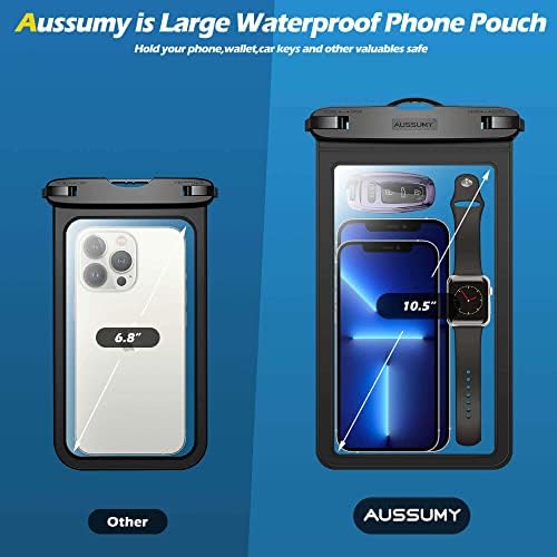 Large Waterproof Phone Pouch :3 Pack Underwater Clear Cell Smartphone - Travel With Glen