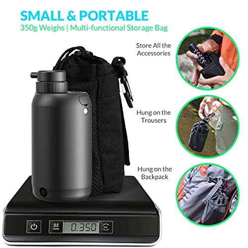 Portable Camping Water Purifier Dual 0.01 Micron Water Filtration System - Travel With Glen