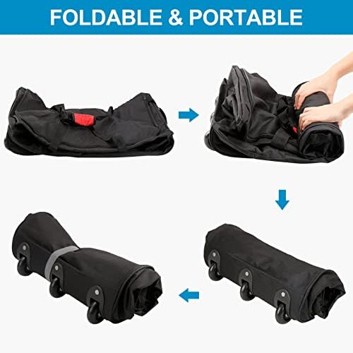 Finnhomy 120L Foldable Rolling Duffel hebing - Travel With Glen