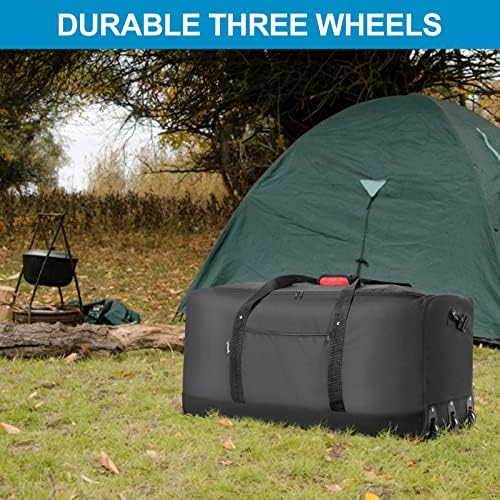Finnhomy 120L Foldable Rolling Duffel hebing - Travel With Glen